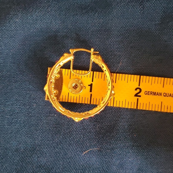 4/$20 Purple beaded hoop earrings - Picture 4 of 4